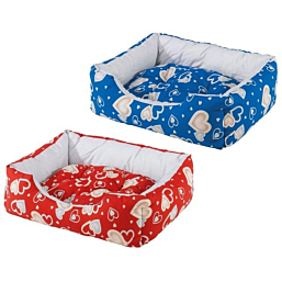 Лежак для собак Coccolo 80 подушка синий / красный