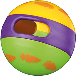 Закусочный шар для кроликов, пластик, ø 6 см