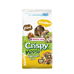 Полноценный корм Crispy Muesli - Hamsters & Co Tasty, для хомяков, песчанок, крыс и мышей 1 кг