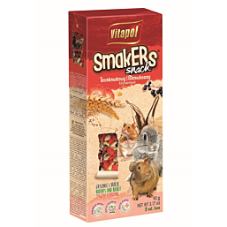 Лакомство для грызунов и кроликов SMAKERS клубника 2шт 90г