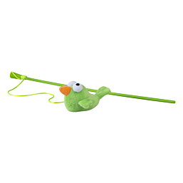 Toy for cats Rogz Teaser Plush Bird Wand, Small, Lime
