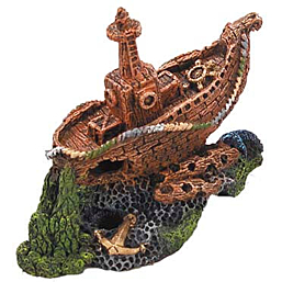 Aquarium decoration Galleon Wreck S 18x11x16cm