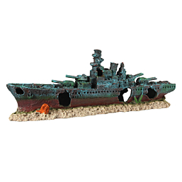 Aquarium decoration Battle ship 2 47,5x9,5x17cm