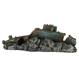 Aquarium decoration Army submarine L 40,5x11,7x13,3cm
