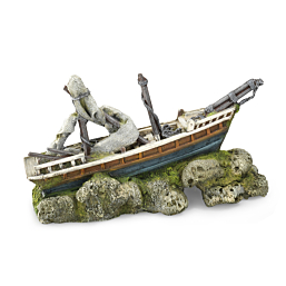 Aquarium decoration Boat L 36x13,5x18,5cm