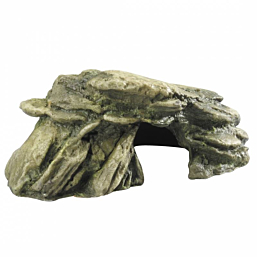 Aquarium decoration Stone With Moss M 20cm green