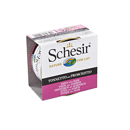 Schesir Complete Nutrition с тунцом и ветчиной в желе 85г влажный корм для котов