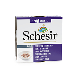 Schesir Complete Nutrition с тунцом и говядиной в желе 85г влажный корм для котов