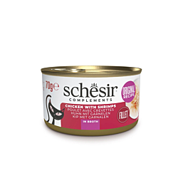 Schesir Complements с курицей и креветками в бульоне 70г  влажный корм для котов
