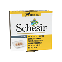 Schesir chicken + ham in jelly 150g wet food for dogs