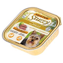 Complete (wet) feed MISTER STUZZY Dog 150 gr Alu Tray Chicken