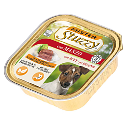Complete (wet) feed MISTER STUZZY Dog 150 gr Alu Tray Beef