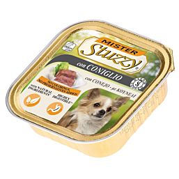 Complete (wet) feed MISTER STUZZY Dog 150 gr Alu Tray Rabbit