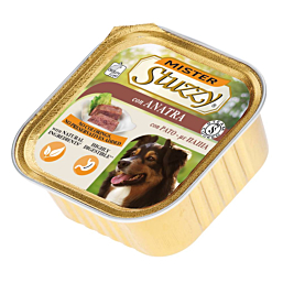 Complete (wet) feed MISTER STUZZY Dog 300 gr Alu Tray Duck