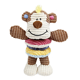 Monkey Play Squeaker & TPR Ring 16x19cm