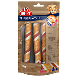 8in1 Flavours Triple Flavour Rolls 113g