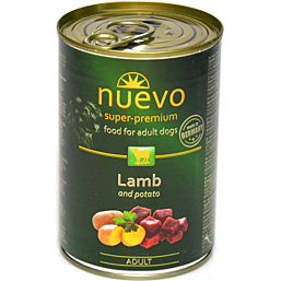 Complete (wet) feed NUEVO Dog Adult Lamb and potato 800g