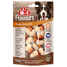 8in1 Flavours Meaty Biscuits 100g