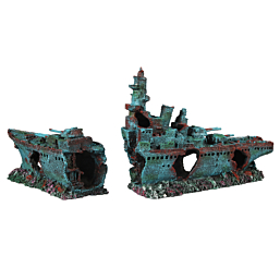 Aquarium decoration Battle ship 1 68x15,2x27cm