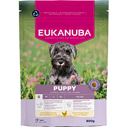 EUKANUBA Puppy kanalihaga väikestele koertele 800 g