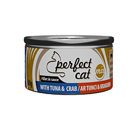Complete (wet) feed Perfect Cat with tuna and crab in sause 80g