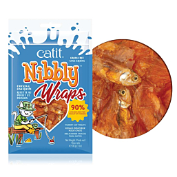 Лакомство для кошек Catit Nibbly Wraps, курица и рыба 30 г