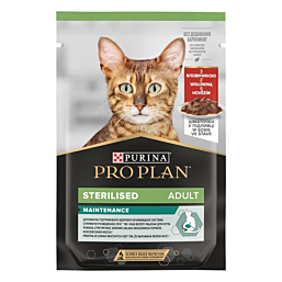 ProPlan для для стерилизованных кошек с говядиной 85 г влажный корм для котов