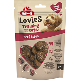 Koera maius 8in1 Lovies Training Treats Beef Bites 90g