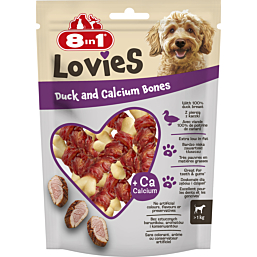 Koera maius 8in1 Lovies Duck & Calcium Bones 80g