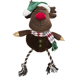 Xmas reindeer, plush/cotton, 49 cm