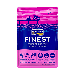 F4d koera einekotike finest flakes valge kala/lõhe 100g n1