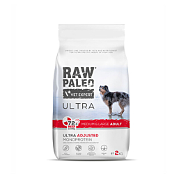 Raw paleo koera täissööt ultra kesk./suur tõug veis 2kg
