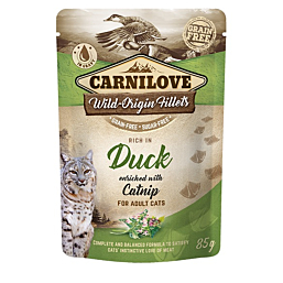 Carnilove Cat Pouch Duck with Catnip einekotike kassidele 85g