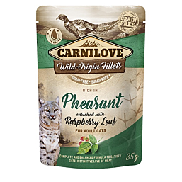 Carnilove Cat Pouch Pheasant with Raspberry Leaves einekotike kassidele 85g