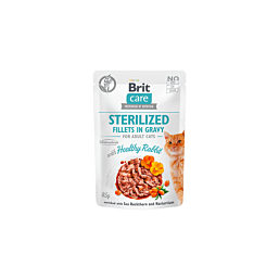 Brit Care Fillets in Gravy Healthy Rabbit märgtoit steriliseeritud kassidele 85g