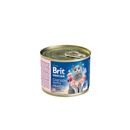 Brit Premium konserv kassile Chicken with Hearts 200g