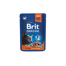 Brit Premium Salmon märgtoit steriliseeritud kassidele 100g