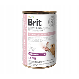 Brit Veterinary Diet Hypoallergenic Monoprotein Lamb konserv koerale 400g