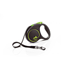 Поводок flexi Black Design S Лента 5m зелёный