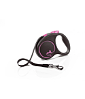 Поводок flexi Black Design S Лента 5m розовый