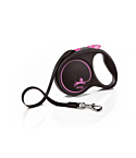 Поводок flexi Black Design M Лента 5m розовый