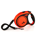Поводок flexi Xtreme L Лента 5m чёрный/оранжевый