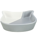 Bowl, cat head, ceramic, 0.2 l/ø 13 cm, grey/white