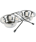 Set of steel bowls with raised base Eat on Feet, 2 × 0.2 l/ø 10 cm