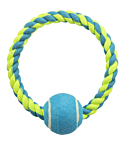 Mänguasi koertele Köisrõngas tennisepalliga, ø 6 cm/ø 8 cm