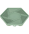 Lick-n-Snack mat with suction pad, silicone, 17 cm, green