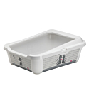 Cat litterbox Hercules Tray+ rim Cats in Love 50cm Grey White