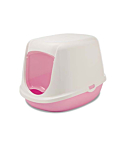 Cat litterbox Duchesse 44,5x35,5x32cm white/pink