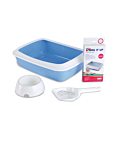 Cat litterbox Iriz Starter Kit 42x31x12,5cm white/blue