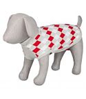 Koera rõivad 'Pollino pullover' XS 27cm white/grey/red